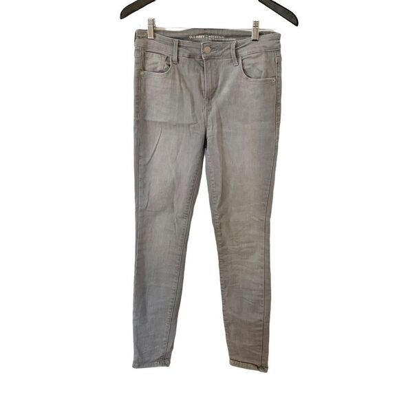 Old Navy Mid Rise Gray Wash Rockstar Sculpt Skinny Jeans - Picture 3 of 7